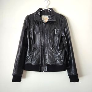 Blink leather bomber jacket